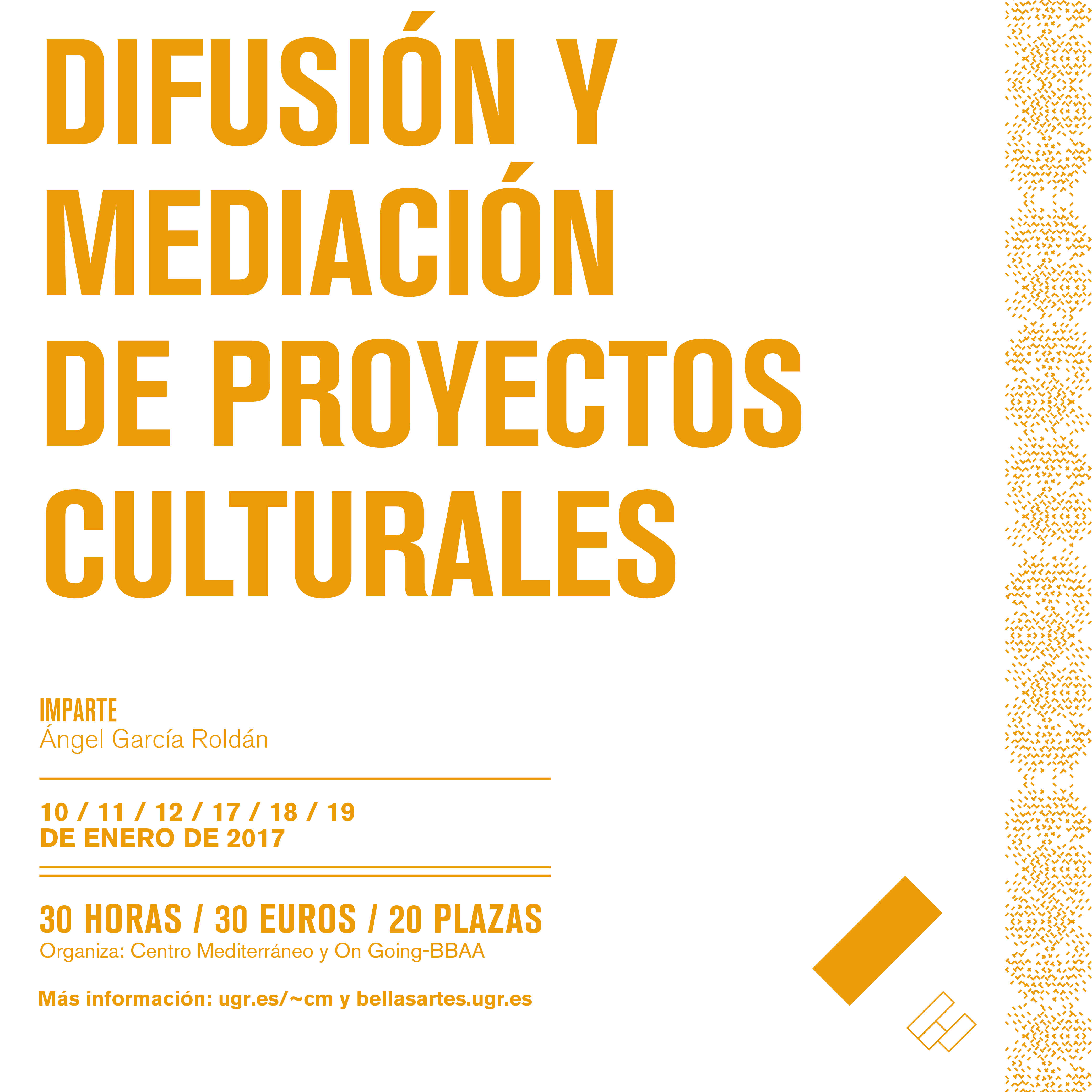 Imagen de portada de TALLER DE DIFUSIÓN Y MEDIACIÓN  DE PROYECTOS CULTURALES