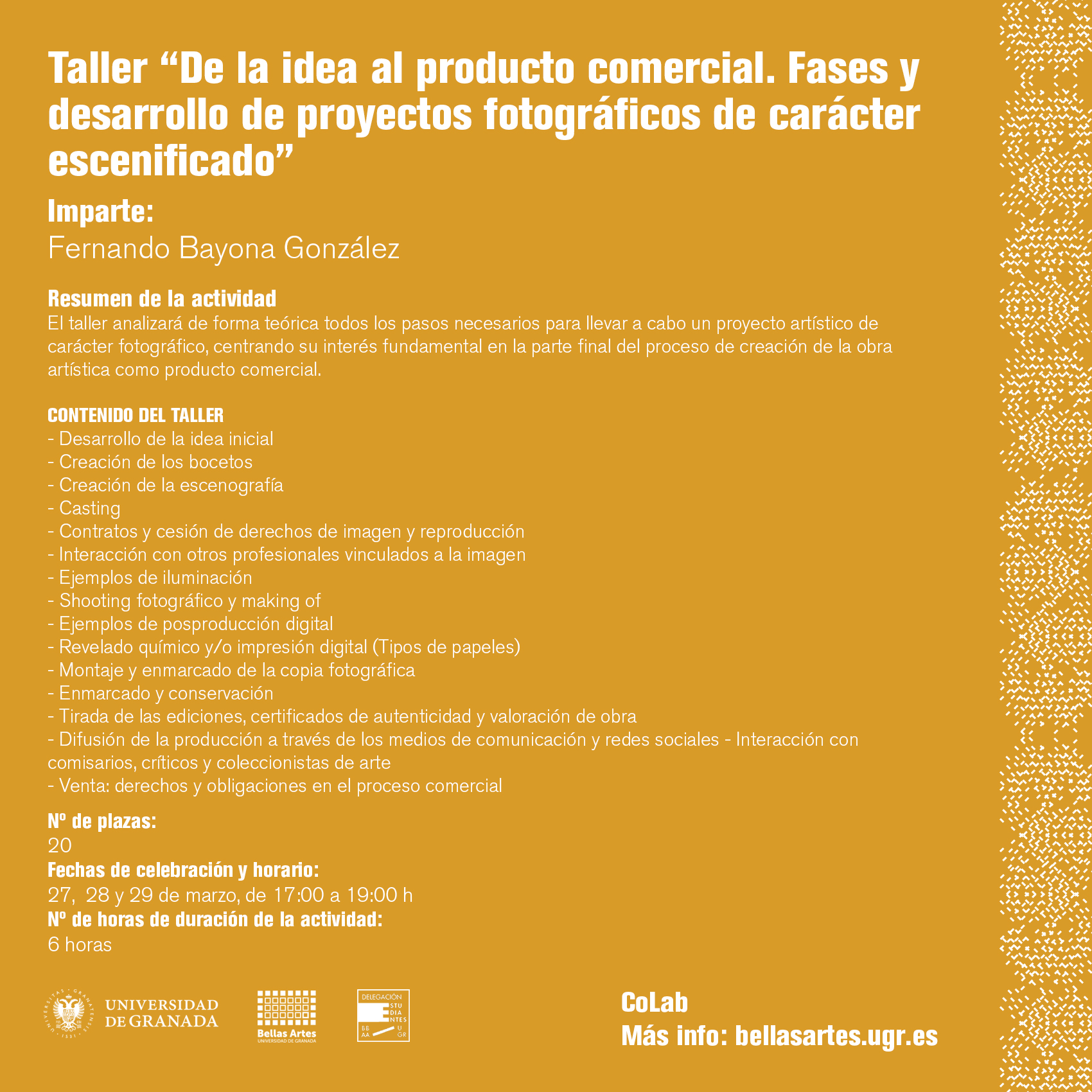 Imagen de portada de Taller “COLAB: De la idea al producto comercial”. Imparte Fernando Bayona