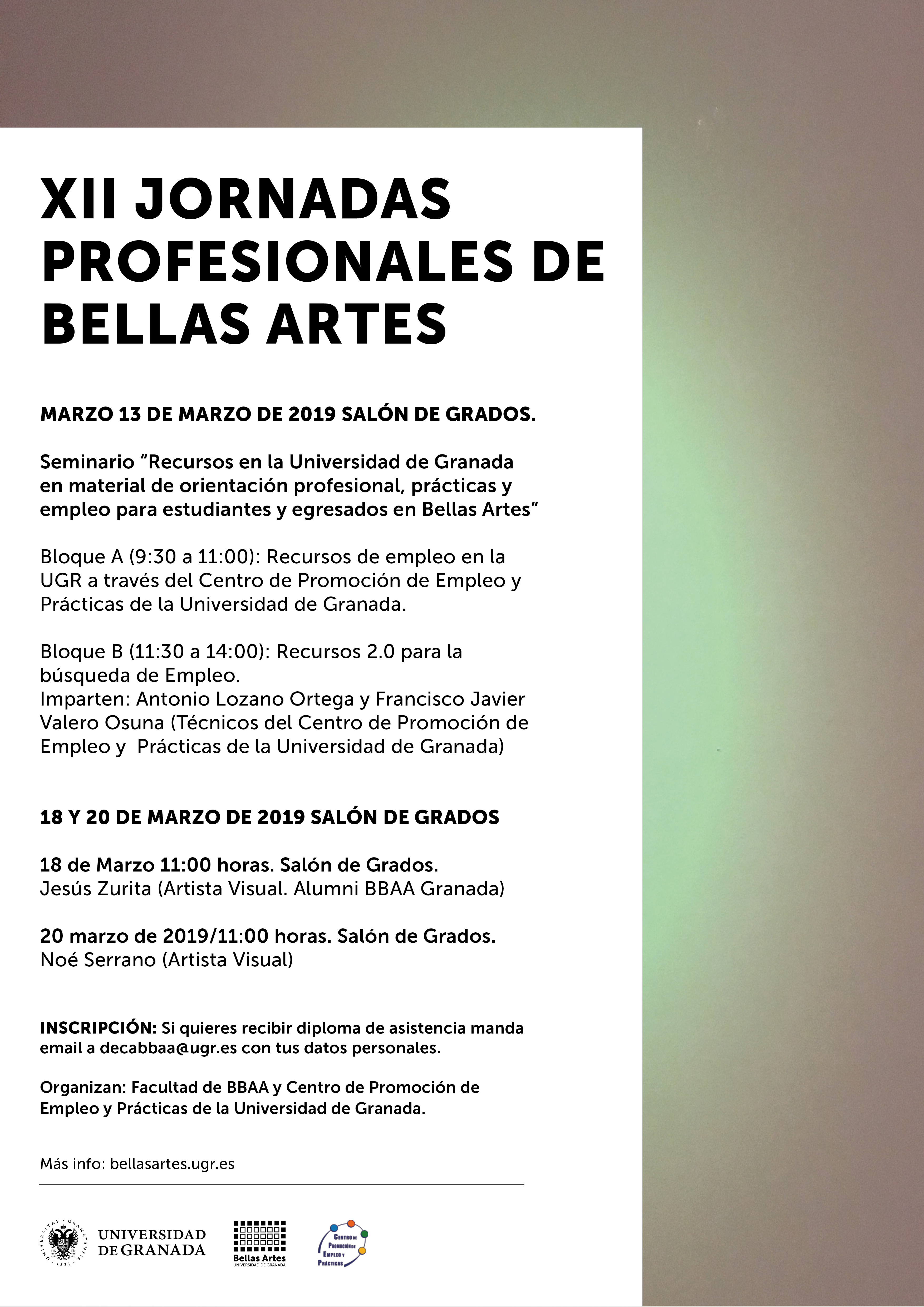 Imagen de portada de XII Jornadas profesionales de  Bellas Artes
