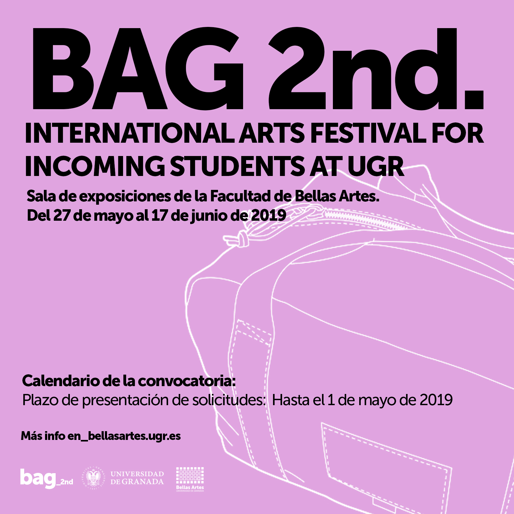Imagen de portada de Convocatoria: BAG 2nd. INTERNATIONAL ARTS FESTIVAL FOR INCOMING STUDENTS AT UGR
