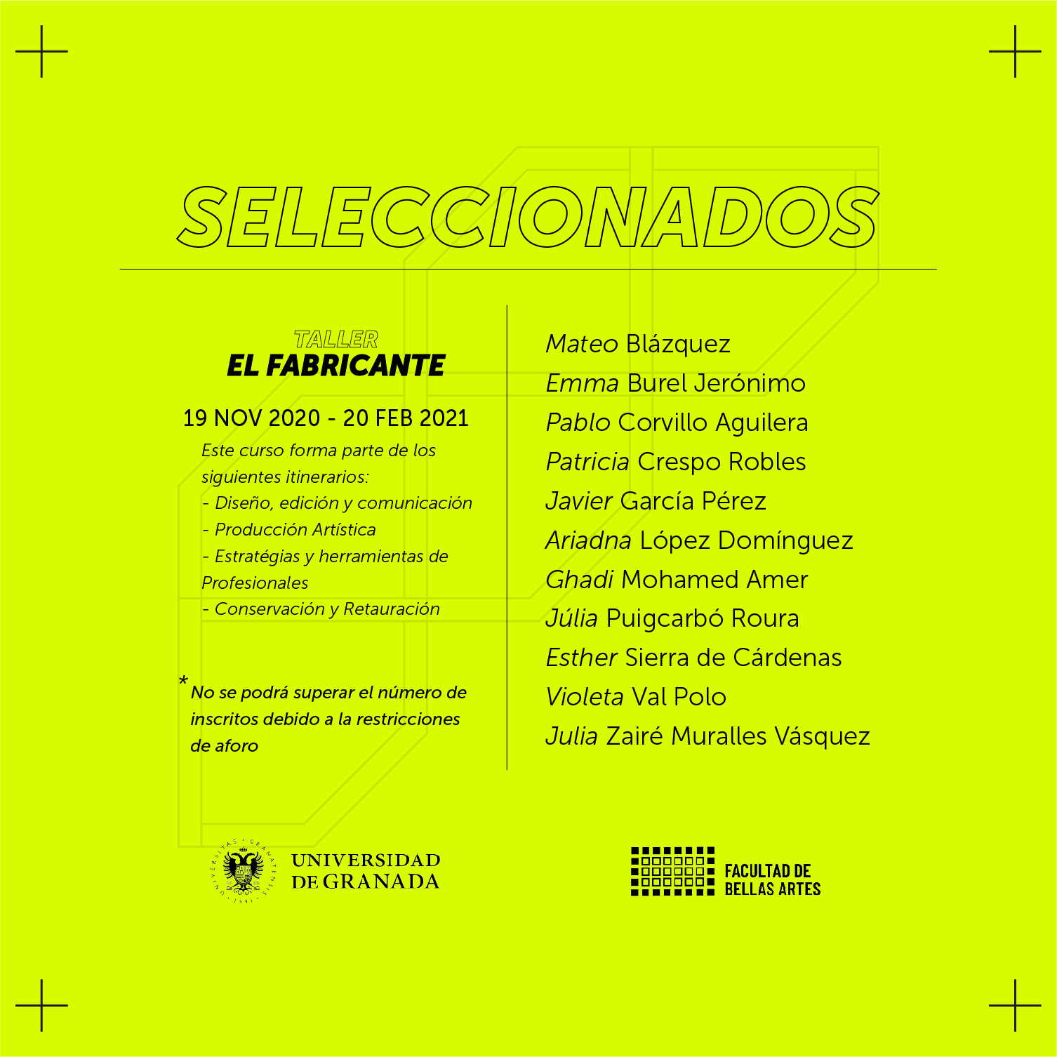 Imagen de portada de SELECCIONADOS TALLER «EL FABRICANTE»