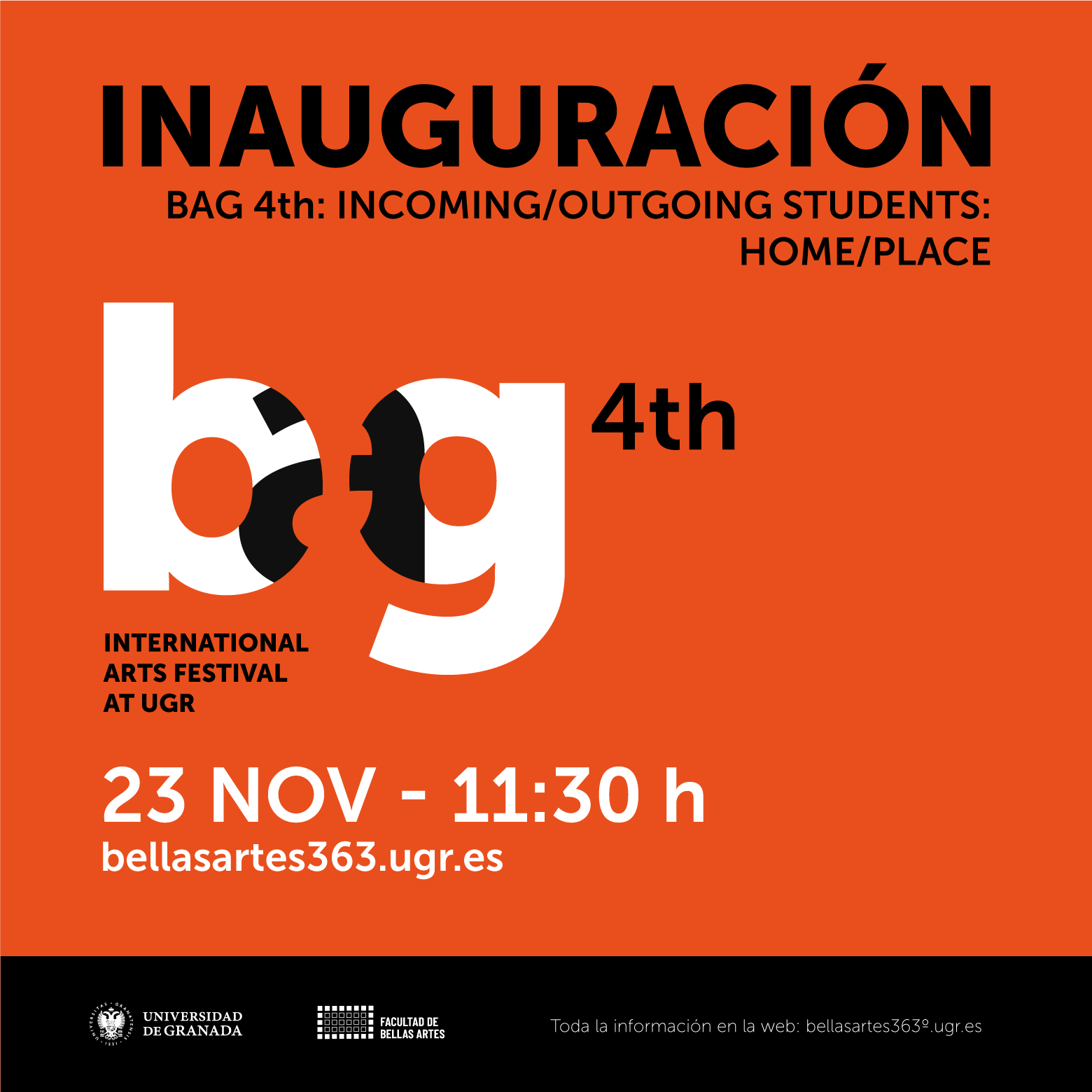Imagen de portada de Inauguración Online.BAG 4th. INCOMING – OUTGOING STUDENTS: HOME/PLACE.