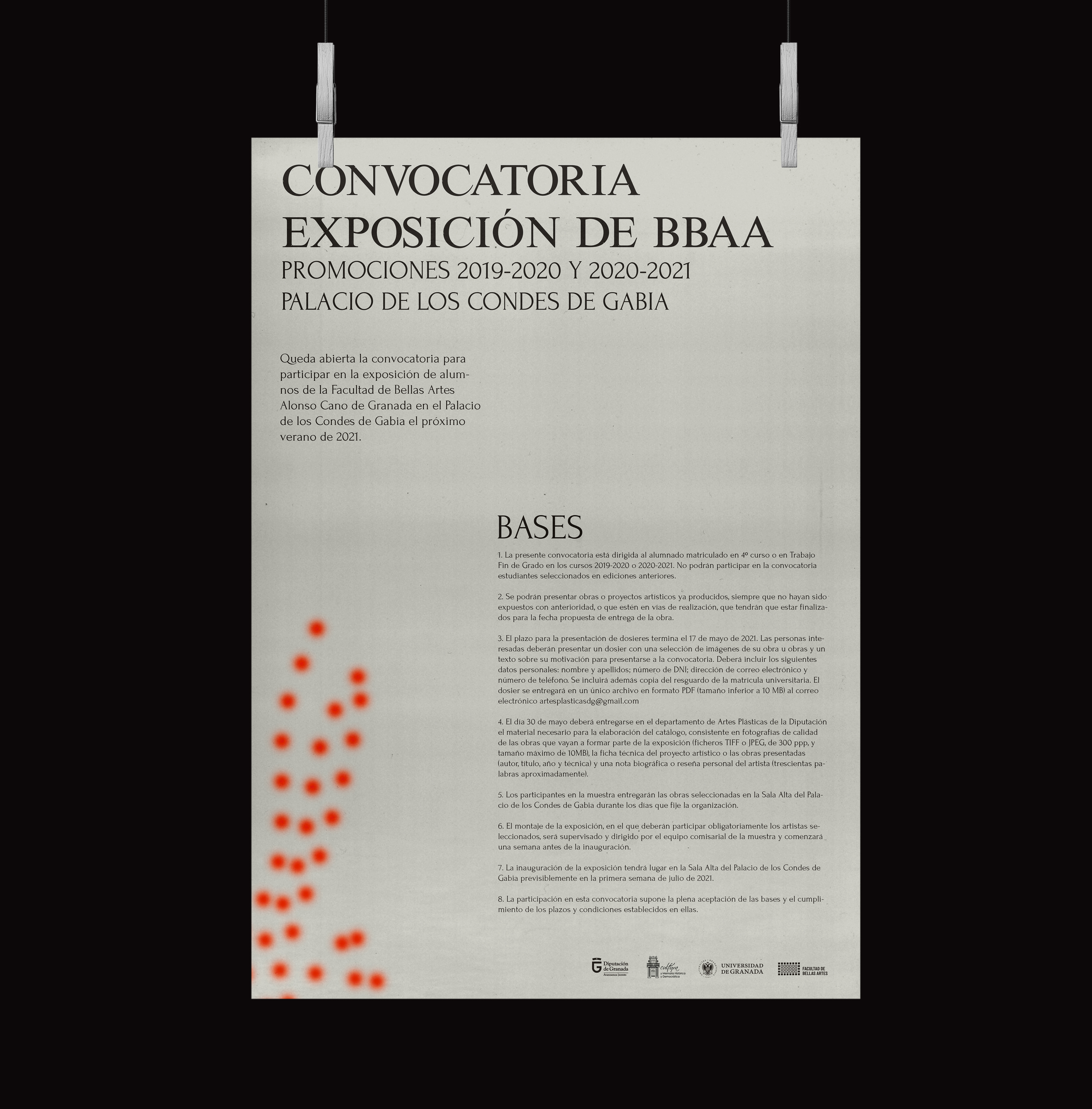 Imagen de portada de CONVOCATORIA EXPOSICIÓN DE BBAA PROMOCIONES 2019-2020 Y 2020-2021 PALACIO DE LOS CONDES DE GABIA
