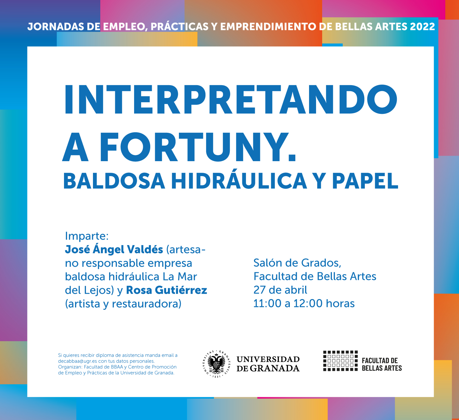 Imagen de portada de Interpretando a Fortuny. Baldosas Hidráulicas y Papel: José Ángel Valdés y Rosa Gutierrez.